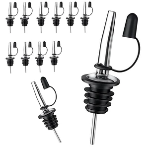 12 Pack Wine Pourers with Dust Caps | Stainless Steel, Leak-Proof, Precision Pour Spouts for Liquor, Oil & Syrups, Ideal for Bar & Home Kitchen 12 Pack Wine Pourers with Dust Caps | Stainless Steel, Leak-Proof, Precision Pour Spouts for Liquor, Oil & Syrups, Ideal for Bar & Home Kitchen
