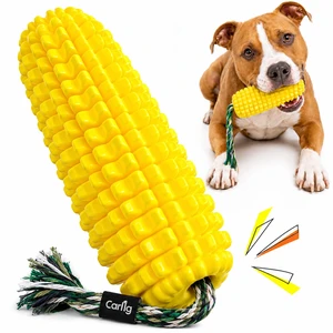 Dog Chew Toys for Aggressive Chewers, Indestructible Tough Dog Toys | Durable Squeaky Interactive Puppy Teeth Chew Corn Stick Toy for Small Medium Large Breed Dog Chew Toys for Aggressive Chewers, Indestructible Tough Dog Toys | Durable Squeaky Interactive Puppy Teeth Chew Corn Stick Toy for Small Medium Large Breed