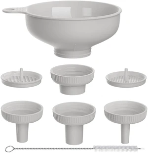 Wide Mouth Kitchen Funnel, Food Grade Plastic Cooking Canning Funnel with 4 Sizes Spouts for Filling Wide and Regular Mason Jars, Spray Dropper Oil Bottle Jug Spices Shampoo Sauce Wide Mouth Kitchen Funnel, Food Grade Plastic Cooking Canning Funnel with 4 Sizes Spouts for Filling Wide and Regular Mason Jars, Spray Dropper Oil Bottle Jug Spices Shampoo Sauce