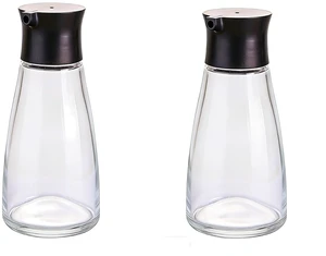 2-Piece Glass Soy Sauce Dispenser Set with Spout, 5.75 oz | Glass bottles with pour spouts for soy sauce, shoyu, vinegar, olive oil, kitchen and dining table use. 2-Piece Glass Soy Sauce Dispenser Set with Spout, 5.75 oz | Glass bottles with pour spouts for soy sauce, shoyu, vinegar, olive oil, kitchen and dining table use.