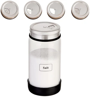 8 oz Salt, Pepper Shaker, 3 Adjustable Rotating Outlet Holes | Glass Bottle, Spice Organization Containers for Kosher Salt, Sugar, Chili, Sesame, Coriander,1 Count 8 oz Salt, Pepper Shaker, 3 Adjustable Rotating Outlet Holes | Glass Bottle, Spice Organization Containers for Kosher Salt, Sugar, Chili, Sesame, Coriander,1 Count