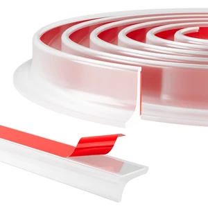 Shower Threshold Water Dam Guard, Silicone Rubber Shower Door Bootom Seal Strip for Walk in Shower (39 Inch, Clear) Shower Threshold Water Dam Guard, Silicone Rubber Shower Door Bootom Seal Strip for Walk in Shower (39 Inch, Clear)