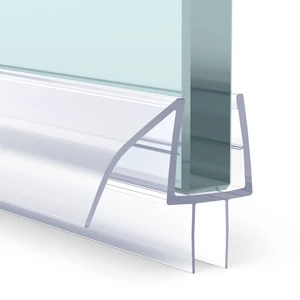 3-Pack 15.75" Shower Door Bottom Seal for 3/8"(10mm) Glass - 3 Section Segmented Shower Installation Kit Frameless Glass Door Seal Strip 3-Pack 15.75" Shower Door Bottom Seal for 3/8"(10mm) Glass - 3 Section Segmented Shower Installation Kit Frameless Glass Door Seal Strip