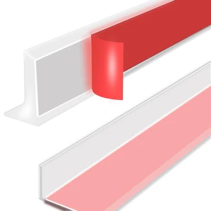 39 Inch Shower Threshold Water Dam, Silicone Barrier Shower Door Bottom Seal Strip, Self Adhesive Waterproof Barrier, for Kitchen Countertop Sink, Cooktop, BathroomSemitransparent 39 Inch Shower Threshold Water Dam, Silicone Barrier Shower Door Bottom Seal Strip, Self Adhesive Waterproof Barrier, for Kitchen Countertop Sink, Cooktop, BathroomSemitransparent