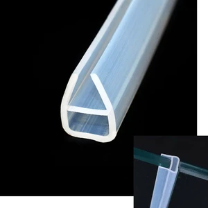 Shower Door Seal Strip, 78.7" Soft Frameless Glass Shower Door Sweep Side Seal to Stop Shower Leaks U Type,Fit for 10mm (3/8) Glass Door Translucent Shower Door Seal Strip, 78.7" Soft Frameless Glass Shower Door Sweep Side Seal to Stop Shower Leaks U Type,Fit for 10mm (3/8) Glass Door Translucent