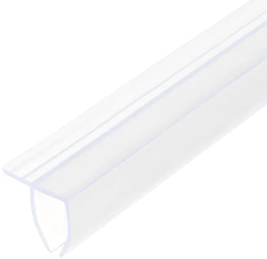 Shower Door Side Seal, F-Type Shower Door Sweep for 1/4" Glass 86.5" Long Silicone Frameless Glass Door Seal Strip, Stop Shower Leaks, Clear Shower Door Side Seal, F-Type Shower Door Sweep for 1/4" Glass 86.5" Long Silicone Frameless Glass Door Seal Strip, Stop Shower Leaks, Clear