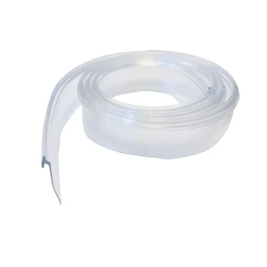 Clear Vinyl Framed Shower Door Drip Sweep Wipe Seal Angled 36" Long, Made in USA (Clear) Clear Vinyl Framed Shower Door Drip Sweep Wipe Seal Angled 36" Long, Made in USA (Clear)