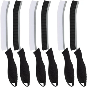 2 Pcs Toilet Scrubber Brush, Bathroom Cleaning Brush with Hanging Hole | Multifunctional Hard Bristle Crevice Cleaning Brush,Gap Brush, Cleaner Tools for Sinks, Tub, Shower, Tile, Grout (6, Black) 2 Pcs Toilet Scrubber Brush, Bathroom Cleaning Brush with Hanging Hole | Multifunctional Hard Bristle Crevice Cleaning Brush,Gap Brush, Cleaner Tools for Sinks, Tub, Shower, Tile, Grout (6, Black)