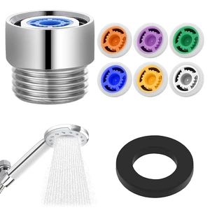 7 Water Restrictor for Shower Head, Shower Flow Pressre Reducer Limiter Set Water Flow Saver Adapter Shower Head Flow Restrictor for Fixed and Handheld Shower Head1.2/1.5/1.8/2/ 2.2/2.5 GPM 7 Water Restrictor for Shower Head, Shower Flow Pressre Reducer Limiter Set Water Flow Saver Adapter Shower Head Flow Restrictor for Fixed and Handheld Shower Head1.2/1.5/1.8/2/ 2.2/2.5 GPM