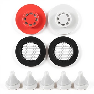 9 PCS Shower Head Flow Restrictor Set, 1.8/2.5 GPM Flow Reducer Water Saver Limiter, Fixed Showerhead Replace Parts with 2 Filter Gaskets + 5 Silicone Nozzles for Bathroom Shower Head Faucet 9 PCS Shower Head Flow Restrictor Set, 1.8/2.5 GPM Flow Reducer Water Saver Limiter, Fixed Showerhead Replace Parts with 2 Filter Gaskets + 5 Silicone Nozzles for Bathroom Shower Head Faucet