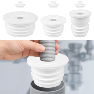 3pcs Washing Machine Drain Hose Seal, Deodorant Sewer Ring Sealing Kit for Kitchen Sink Floor Pipe, Washer Pipe Plug Hose Adapter Cover for Anti-Odor, Smell Stopper, Backflow Blocker, 3 Sizes (White) 3pcs Washing Machine Drain Hose Seal, Deodorant Sewer Ring Sealing Kit for Kitchen Sink Floor Pipe, Washer Pipe Plug Hose Adapter Cover for Anti-Odor, Smell Stopper, Backflow Blocker, 3 Sizes (White)
