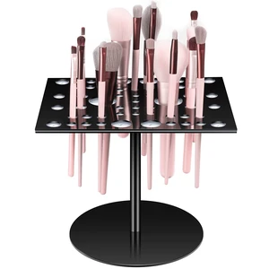 54 Holes Acrylic Brush Holder Makeup Brush Drying Rack(Black) | Cosmetic Brush Holder for Vanity, Dual Layer Display, Makeup Artist, Nail Brush, Paintbrush, Black 54 Holes Acrylic Brush Holder Makeup Brush Drying Rack(Black) | Cosmetic Brush Holder for Vanity, Dual Layer Display, Makeup Artist, Nail Brush, Paintbrush, Black