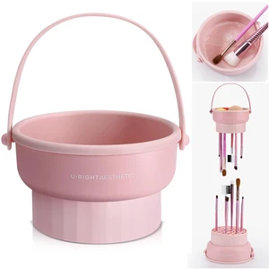 3 in 1 Silicone Makeup Brush Cleaner Bowl Makeup Brush Cleaner MatPink | Make up Brush Cleaner Tool for Cleaning, Organizer and Air Drying 3 in 1 Silicone Makeup Brush Cleaner Bowl Makeup Brush Cleaner MatPink | Make up Brush Cleaner Tool for Cleaning, Organizer and Air Drying