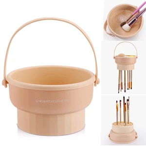 3 in 1 Silicone Makeup Brush Cleaner Bowl Makeup Brush Cleaner MatKhaki | Make up Brush Cleaner Tool for Cleaning, Organizer and Air Drying 3 in 1 Silicone Makeup Brush Cleaner Bowl Makeup Brush Cleaner MatKhaki | Make up Brush Cleaner Tool for Cleaning, Organizer and Air Drying
