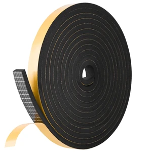 Self Adhesive Foam Tape Weatherstrip 1/2In x 1/4In x 16.5Ft High Density Foam Insulation Strips Seal Weather Stripping with Strong Adhesive for Door and Window Sound Isolation Soundproofing Self Adhesive Foam Tape Weatherstrip 1/2In x 1/4In x 16.5Ft High Density Foam Insulation Strips Seal Weather Stripping with Strong Adhesive for Door and Window Sound Isolation Soundproofing