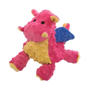 Bubble Plush Dragons Squeaky Dog Toy, Chew Guard Technology - Coral, Large Bubble Plush Dragons Squeaky Dog Toy, Chew Guard Technology - Coral, Large