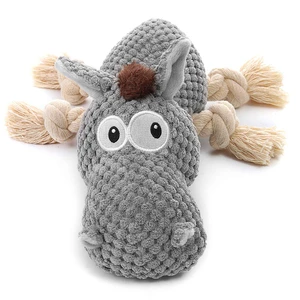 Dog Toy, Large Dog Squeaky Toys, Stuffed Animal Dog Plush Toy for Puppy, Small, Middle, Large Dogs (Donkey(Grey)) Dog Toy, Large Dog Squeaky Toys, Stuffed Animal Dog Plush Toy for Puppy, Small, Middle, Large Dogs (Donkey(Grey))