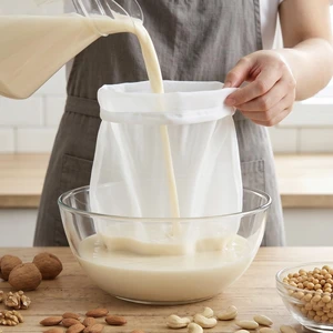 Nut Milk Bag Reusable Food Strainer Bag,200-Mesh 6-Pack | Nylon Fine Mesh Filter Bag for Nut Milk, Milk, Juice, Yogurt, Cheese, Cold Brew Coffee, And More (9.5*13.7 In) Nut Milk Bag Reusable Food Strainer Bag,200-Mesh 6-Pack | Nylon Fine Mesh Filter Bag for Nut Milk, Milk, Juice, Yogurt, Cheese, Cold Brew Coffee, And More (9.5*13.7 In)