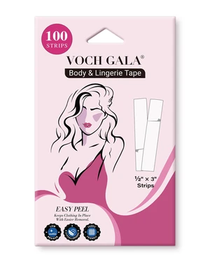 Double Sided Tape for Clothes & Fashion, 100 Pre-Cut Strips, Lingerie Tape | Secure Hold for Everyday Styling. Body & dress tape for necklines, hems, gaps, and straps. Clear, hypoallergenic PE film. Double Sided Tape for Clothes & Fashion, 100 Pre-Cut Strips, Lingerie Tape | Secure Hold for Everyday Styling. Body & dress tape for necklines, hems, gaps, and straps. Clear, hypoallergenic PE film.