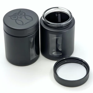 Smell Proof Containers (120mL), Jars with Airtight Lids for Herbs, Spices, Coffee and Tea, Air Tight Glass Storage Jars with UV Protection Glass, (Set of 2) (Matte Black) Smell Proof Containers (120mL), Jars with Airtight Lids for Herbs, Spices, Coffee and Tea, Air Tight Glass Storage Jars with UV Protection Glass, (Set of 2) (Matte Black)