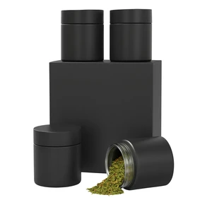 Smell Proof Jar(4 oz),4 Pack Air Tight Herb Container,Thick UV Resistant Jar with Child-Resistant Lid,Black Glass Storage Jars for Coffee/Herb/Tea Smell Proof Jar(4 oz),4 Pack Air Tight Herb Container,Thick UV Resistant Jar with Child-Resistant Lid,Black Glass Storage Jars for Coffee/Herb/Tea