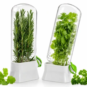 2 Pack Herb Saver for Refrigerator, Fresh Herb Keeper Preserver | Fresh Herbs Cilantro Container for Fridge, Parsley, Thyme, Mint, Asparagus, Easy to Use 2 Pack Herb Saver for Refrigerator, Fresh Herb Keeper Preserver | Fresh Herbs Cilantro Container for Fridge, Parsley, Thyme, Mint, Asparagus, Easy to Use