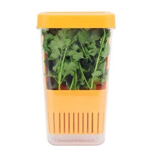 Fresh Herb Keeper for Refrigerator, Clear BPA-Free Herb Saver, Storage Container for Cilantro, Parsley, Thyme, Mint & Asparagus, Preserver Keeps Fresh Herbs for 3 Times Longer, Orange Fresh Herb Keeper for Refrigerator, Clear BPA-Free Herb Saver, Storage Container for Cilantro, Parsley, Thyme, Mint & Asparagus, Preserver Keeps Fresh Herbs for 3 Times Longer, Orange
