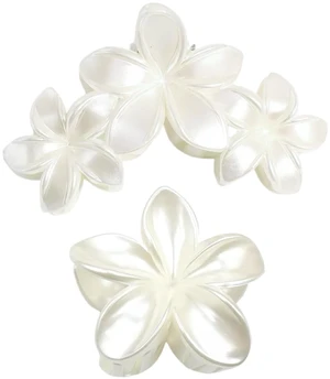 2 Pcs Pearl White Plumeria Claw Clips - Pretty Hawaiian Flower Hair Clips Cute Floral Hair Accessories for Wedding Tropical Beach Vacation Luau Parties 2 Pcs Pearl White Plumeria Claw Clips - Pretty Hawaiian Flower Hair Clips Cute Floral Hair Accessories for Wedding Tropical Beach Vacation Luau Parties