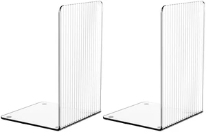 1 Pair Clear Acrylic Book Stopper for Shelves for Shelves Decorative,Invisible Bookends with Non-Slip Mats for Heavy Books,Small Acrylic Book Ends for Office School Supplies and Kids Bookshelf 1 Pair Clear Acrylic Book Stopper for Shelves for Shelves Decorative,Invisible Bookends with Non-Slip Mats for Heavy Books,Small Acrylic Book Ends for Office School Supplies and Kids Bookshelf