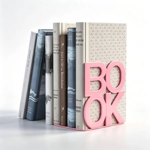Book Ends Pink Metal BookEnds for Bookrack Desk,Books | Non-Skid Metal Book End Stopper for Books/CDs/DVDs Book Ends Pink Metal BookEnds for Bookrack Desk,Books | Non-Skid Metal Book End Stopper for Books/CDs/DVDs