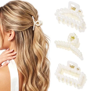 Pearl Hair Clips Mini Claw Clips Bridal Hair Accessories for Women | White Hair Claw Clips Mini Cute Hair Clips for Daily Wedding Prom Pearl Hair Clips Mini Claw Clips Bridal Hair Accessories for Women | White Hair Claw Clips Mini Cute Hair Clips for Daily Wedding Prom