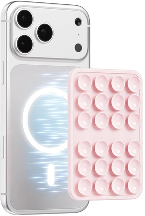 Upgraded Magnetic Suction Sticky Phone Grip for Magsafe Case, Light Pink | Directly for iPhone 12-17 Series | Removable Hands-Free Selfie Video & Makeup & Vlogs | TikTok Creator Content Accessory Gift Upgraded Magnetic Suction Sticky Phone Grip for Magsafe Case, Light Pink | Directly for iPhone 12-17 Series | Removable Hands-Free Selfie Video & Makeup & Vlogs | TikTok Creator Content Accessory Gift