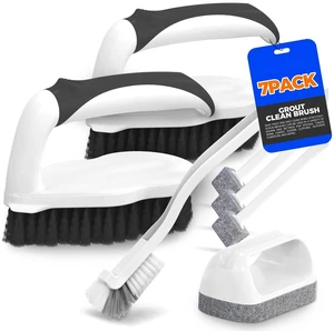 7 Pack Cleaning Brush Scrub Brush Kitchen Brush for Floor,Black | Deep Cleaning Brush Set, Scrub Pads with Scraper Tip for Pool Walls, Bathroom, Grout, Floor, Bike, Tub, Shower 7 Pack Cleaning Brush Scrub Brush Kitchen Brush for Floor,Black | Deep Cleaning Brush Set, Scrub Pads with Scraper Tip for Pool Walls, Bathroom, Grout, Floor, Bike, Tub, Shower
