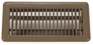 Brown Floor Register Vent for 4-Inch by 10-Inch Vent Openings (Item Dimensions 11.5" x 5.5") - Easy Adjust Air Supply Lever - Premium Finish - Heavy Duty for Walk on Use Brown Floor Register Vent for 4-Inch by 10-Inch Vent Openings (Item Dimensions 11.5" x 5.5") - Easy Adjust Air Supply Lever - Premium Finish - Heavy Duty for Walk on Use