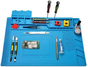 Silicone Soldering Mat for Electronic Repair, 17.7 X 11.8 in | Heat Resistant 932°F Solder Mat, Anti-Static Repair Mat,Magnetic Screw Tray,Scale Ruler,BGA,Phone Watch Laptop PCB,Workbench Silicone Soldering Mat for Electronic Repair, 17.7 X 11.8 in | Heat Resistant 932°F Solder Mat, Anti-Static Repair Mat,Magnetic Screw Tray,Scale Ruler,BGA,Phone Watch Laptop PCB,Workbench