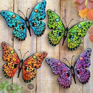 Metal Butterfly Wall Decor - 9.6" Outdoor Fence Wall Art Decor, Hanging Decoration for Garden Yard Living Room Bedroom Patio Balcony(4 Pack) Metal Butterfly Wall Decor - 9.6" Outdoor Fence Wall Art Decor, Hanging Decoration for Garden Yard Living Room Bedroom Patio Balcony(4 Pack)