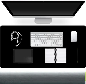 Leather Desk Pad Protector,Non-Slip Desk Pad(Black, 23.6" x 13.7") | on-Slip PU Leather Large Mouse Pad,Easy Clean Desk Protecor Mat,Writing Pad for Office Work/Home/Decor Leather Desk Pad Protector,Non-Slip Desk Pad(Black, 23.6" x 13.7") | on-Slip PU Leather Large Mouse Pad,Easy Clean Desk Protecor Mat,Writing Pad for Office Work/Home/Decor