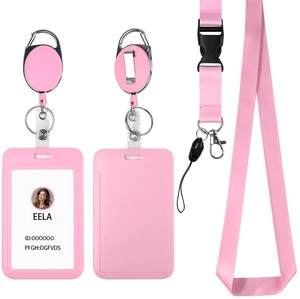 Pink ID Badge Holder with Lanyard, Retractable Badge Holders Reels and Lanyards Release Buckle, for Women Kids Office Nurses Teacher Doctor Student Pink ID Badge Holder with Lanyard, Retractable Badge Holders Reels and Lanyards Release Buckle, for Women Kids Office Nurses Teacher Doctor Student