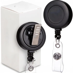 Badge Reel, ID Badge Holder Retractable Clip, Black, 2 Pack | with 360° Swivel Alligator Clip, 30-Inch Nylon Cord, Simple, Lightweight, Name Tag Holder for Nurse, Office Worker, Teacher Badge Reel, ID Badge Holder Retractable Clip, Black, 2 Pack | with 360° Swivel Alligator Clip, 30-Inch Nylon Cord, Simple, Lightweight, Name Tag Holder for Nurse, Office Worker, Teacher