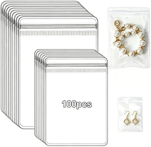 100pcs Jewelry Bags Clear Plastic, Sturdy PVC Anti Tarnish Jewelry Bags, Travel Jewelry Organizer for Rings & Earrings, Plastic Bags for Jewelry - 2 Sizes (2.76 * 3.94 in & 3.54 * 5.12 in) 100pcs Jewelry Bags Clear Plastic, Sturdy PVC Anti Tarnish Jewelry Bags, Travel Jewelry Organizer for Rings & Earrings, Plastic Bags for Jewelry - 2 Sizes (2.76 * 3.94 in & 3.54 * 5.12 in)