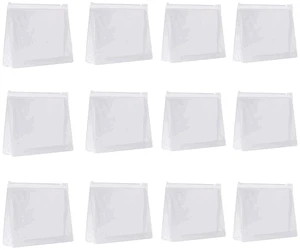 12pcs Mini Small PVC Transparent Plastic Cosmetic Organizer Bag Pouch With Zipper Closure for Vacation Travel, Bathroom and Organizing Makeup Bag 12pcs Mini Small PVC Transparent Plastic Cosmetic Organizer Bag Pouch With Zipper Closure for Vacation Travel, Bathroom and Organizing Makeup Bag