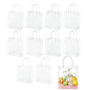 PVC Clear Gift Bags with Handles, 10 PCS, 5.9x6.3x2.8In | Reusable Transparent Goodie Bags, Plastic Gift Candy Bag, Party Favor Bags for Wedding, Birthday, Baby Shower, Christmas PVC Clear Gift Bags with Handles, 10 PCS, 5.9x6.3x2.8In | Reusable Transparent Goodie Bags, Plastic Gift Candy Bag, Party Favor Bags for Wedding, Birthday, Baby Shower, Christmas