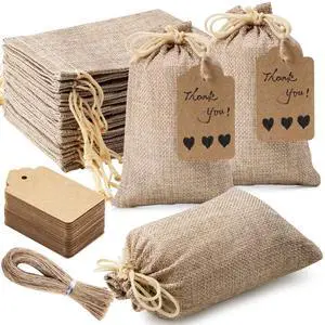 25Pcs Premium Burlap Gift Bags with Drawstring and 25Pcs Gift Tags & String, 4x6 Inch Reusable Gift Burlap Linen Sacks Bag for Wedding Favors Party Jewelry Pouches, Christmas, Coffee, DIY Craft 25Pcs Premium Burlap Gift Bags with Drawstring and 25Pcs Gift Tags & String, 4x6 Inch Reusable Gift Burlap Linen Sacks Bag for Wedding Favors Party Jewelry Pouches, Christmas, Coffee, DIY Craft