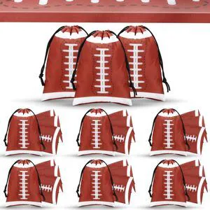 Football Party Drawstring Gift Bags Bulk 10 x 7in for Snack Treat | Football Sports Team Candy Goodie Bags, Super Birthday Supplies Bowl Backpack, For Gym Travel Party Packaging Storage Favors Football Party Drawstring Gift Bags Bulk 10 x 7in for Snack Treat | Football Sports Team Candy Goodie Bags, Super Birthday Supplies Bowl Backpack, For Gym Travel Party Packaging Storage Favors