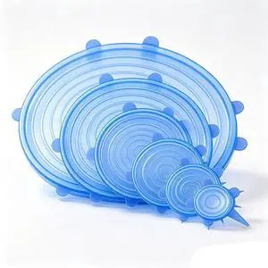 6 pcs Silicone Stretch lids set(6 Sizes,blue) | Reusable Food Storage Covers,Flexible to Fit All Shape of Containers,Food Cover to Keep Food Fresh 6 pcs Silicone Stretch lids set(6 Sizes,blue) | Reusable Food Storage Covers,Flexible to Fit All Shape of Containers,Food Cover to Keep Food Fresh