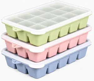 Upgraded Silicone Ice Cube Tray, Ice Trays For Freezer with Lid | Durable Easy Release 1.2'' Ice Cube Molds & Trays for Coffee, Drinks, Cocktail, Whiskey, Baby Food, BPA Free, 3Pack Upgraded Silicone Ice Cube Tray, Ice Trays For Freezer with Lid | Durable Easy Release 1.2'' Ice Cube Molds & Trays for Coffee, Drinks, Cocktail, Whiskey, Baby Food, BPA Free, 3Pack