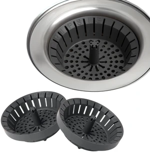 3-Pk Clog-Free Kitchen Sink Strainer - USA Made Sink Drain Strainer 3-Pk Clog-Free Kitchen Sink Strainer - USA Made Sink Drain Strainer