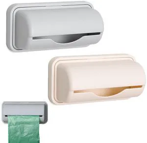 Trash Bag Dispenser 2PCS Wall Mount | For Kitchen Bathroom Toilet Storage, Garbage Bag Holder with Self-Adhesive Mount, Space-Saving Design, Easy Refill Trash Bag Dispenser 2PCS Wall Mount | For Kitchen Bathroom Toilet Storage, Garbage Bag Holder with Self-Adhesive Mount, Space-Saving Design, Easy Refill