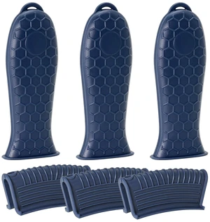 6 Pack Cast Iron Handle Cover | Navy, Heat Resistant, Silicone Pot Handle Sleeve Covers, for Cast Iron Skillet, Pots and Pans, Honeycomb Design 6 Pack Cast Iron Handle Cover | Navy, Heat Resistant, Silicone Pot Handle Sleeve Covers, for Cast Iron Skillet, Pots and Pans, Honeycomb Design