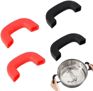 4 Packs Silicone Pot Handle Cover for Slow Cooker Heat-Resistant Grip Sleeve Anti-Scalding Insulation Cover for Pots Pans Oven Teapot and Cast Iron Cookware 4 Packs Silicone Pot Handle Cover for Slow Cooker Heat-Resistant Grip Sleeve Anti-Scalding Insulation Cover for Pots Pans Oven Teapot and Cast Iron Cookware